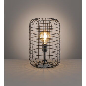 Čierna stolová lampa s kovovým tienidlom (výška  40 cm) Justin – Fischer & Honsel - Image 2