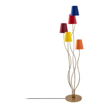 Stojacia lampa s textilným tienidlom (výška 160 cm) Bonibos – Opviq lights