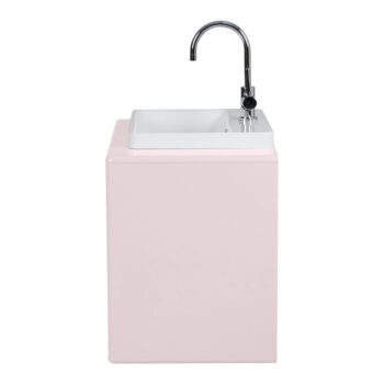 Ružová závesná skrinka s umývadlom bez batérie 80x62 cm Color Bath – Tom Tailor - Image 7