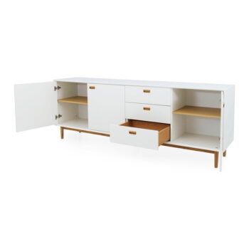 Biela nízka komoda 225x80 cm Svea – Tenzo - Image 3