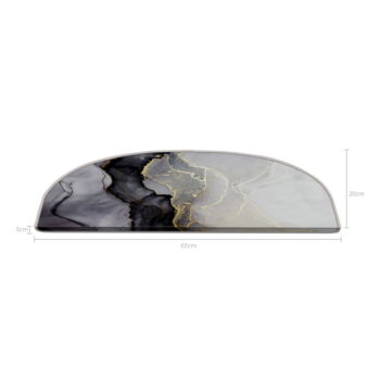 Čierno-biele nášľapy na schody v súprave 16 ks 20x65 cm Golden Marble – Vitaus - Image 5
