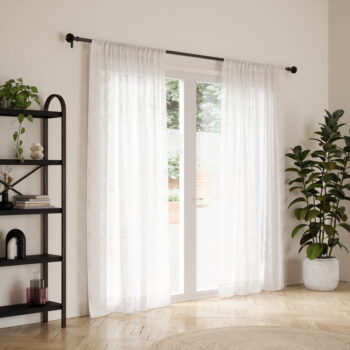 Oceľová roztiahnuteľná garniža 107 - 305 cm Finn - Umbra – Obrázok 6