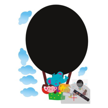 Set tabuľovej samolepky a popisovacej fixky Fanastick Hot Air - Image 2