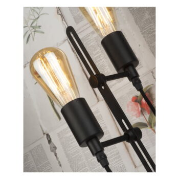 Čierna stojacia lampa s kovovým tienidlom (výška 152 cm) Seattle – it's about RoMi - Image 5