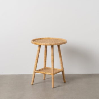 Ratanový okrúhly odkladací stolík ø 45 cm – Ixia – Obrázok 2