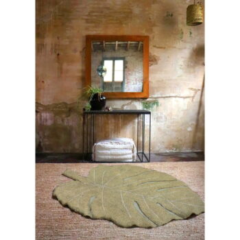 Kaki prateľný ručne tkaný bavlnený detský koberec 120x180 cm Monstera Olive – Lorena Canals – Obrázok 10