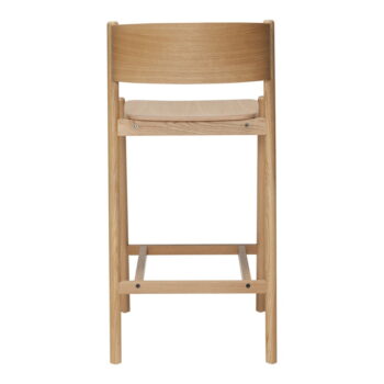 Barová stolička v dekore duba v prírodnej farbe (výška sedadla 75 cm) Oblique – Hübsch – Obrázok 3
