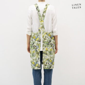 Ľanová zástera Khaki – Linen Tales - Image 2