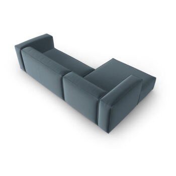 Modrá zamatová rohová pohovka Mackay – Cosmopolitan Design - Image 3