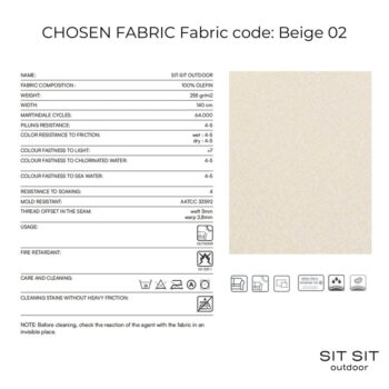 Béžová záhradná modulárna pohovka 234 cm Salve – Sit Sit - Image 9