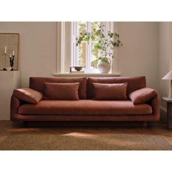 Hnedá pohovka z textílie bouclé 220 cm Torino – Micadoni Home - Image 2