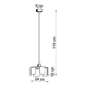Biele závesné svietidlo s kovovým tienidlom ø 24 cm Rossario – Nice Lamps - Image 7