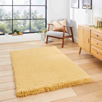 Koberec v horčicovej farbe 80x150 cm Super Teddy – Think Rugs - Image 4