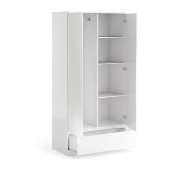 Biela šatníková skriňa 99x201 cm Naia - Tvilum – Obrázok 5
