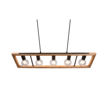 Závesné svietidlo v čierno-prírodnej farbe Agra – Trio - Image 8