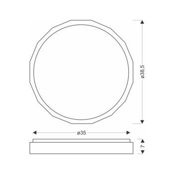 LED stropné svietidlo v prírodnej farbe ø 38,5 cm Cadix – Candellux Lighting - Image 2