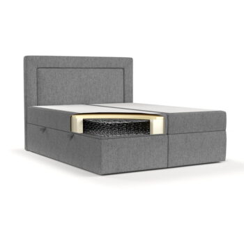 Sivá boxspring posteľ s úložným priestorom 160x200 cm Imagine – Maison de Rêve - Image 2