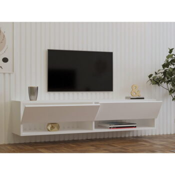 Biely TV stolík 141x31x30 cm Arges – Kalune Design - Image 4