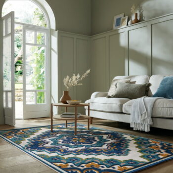 Modrý vonkajší koberec 160x230 cm Beach Floral – Flair Rugs - Image 2