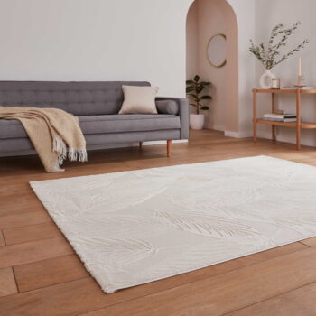 Krémovobiely umývateľný koberec z recyklovaných vlákien 160x230 cm Flores – Think Rugs - Image 5