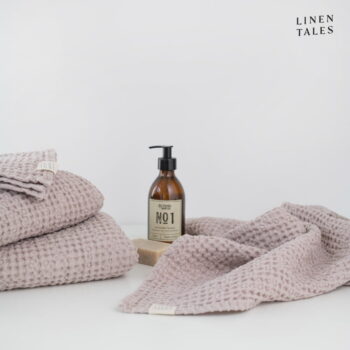 Svetloružové uteráky a osušky v súprave 3 ks Honeycomb - Linen Tales - Image 8