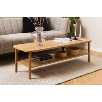 Konferenčný stolík v dekore duba v prírodnej farbe 50x150 cm Banbury – Actona - Image 2
