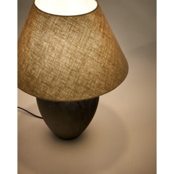 Čierno-béžová stolová lampa s textilným tienidlom (výška 60 cm) Mercadal – Kave Home - Image 4