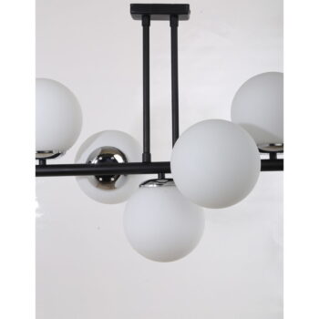 Biele/čierne stropné svietidlo so skleneným tienidlom ø 15 cm Sail – Squid Lighting - Image 6