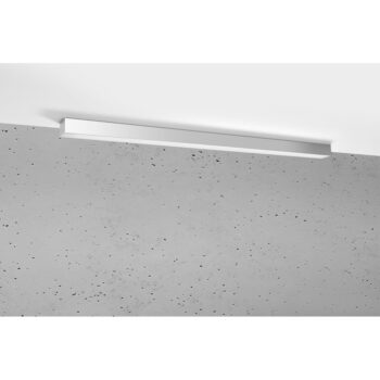 Sivé LED stropné svietidlo 117x6 cm Lemmi - Nice Lamps