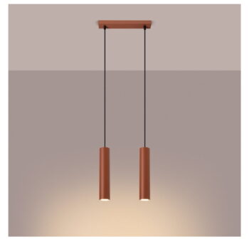 Závesné svietidlo v tehlovej farbe Castro – Nice Lamps - Image 2