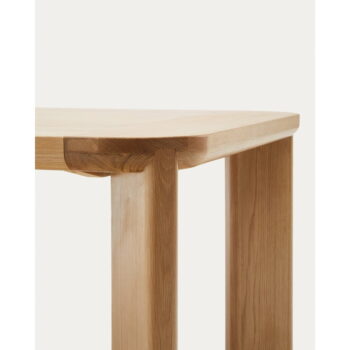 Rozkladací jedálenský stôl s doskou v dubovom dekore v prírodnej farbe 100x200 cm Jondal – Kave Home – Obrázok 4