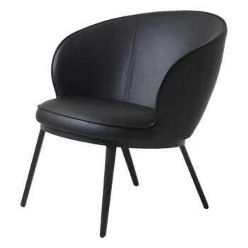 Čierne kreslo z imitácie kože Gain – Unique Furniture – Obrázok 2