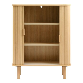 Skrinka v dekore duba s posuvnými dverami v prírodnej farbe 113x90 cm Cavo – Unique Furniture – Obrázok 4