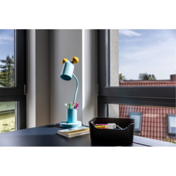 Svetlomodrá stolová lampa s kovovým tienidlom (výška 50 cm) Mouse – GTV - Image 3