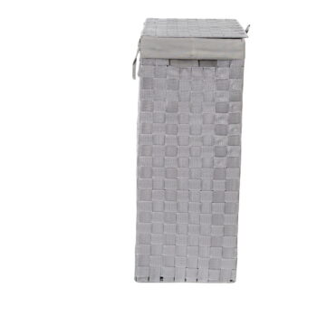 Sivý viskózny kôš na bielizeň s vekom Compactor Laundry Basket Linen, výška 60 cm – Obrázok 4