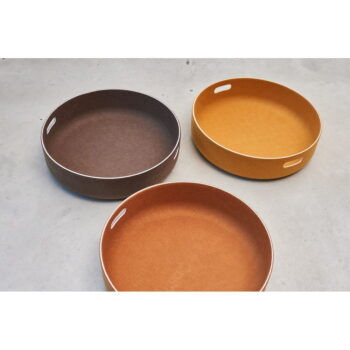Úložný látkový košík ø 46x12 cm Cesto Saffron – MiaCara – Obrázok 2