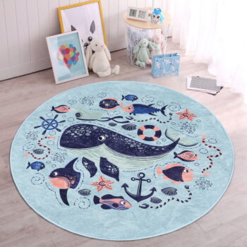Modrý detský koberec ø 120 cm Comfort – Mila Home – Obrázok 7