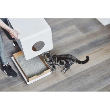 Biely mačací záchod 41x54,5 cm Sito White – MiaCara – Obrázok 3