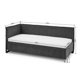 Sivá detská posteľ s úložným priestorom 90x200 cm Fun – Meise Möbel – Obrázok 5