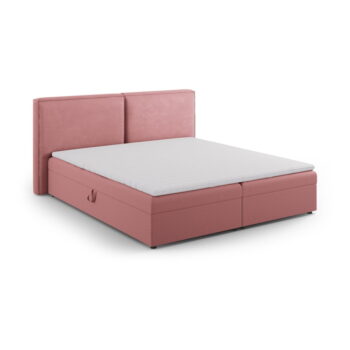 Ružová boxspring posteľ s úložným priestorom 180x200 cm Arendal – Cosmopolitan Design