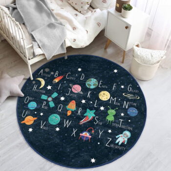 Tmavomodrý detský koberec ø 100 cm Comfort – Mila Home - Image 7