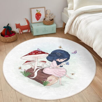 Biely detský koberec ø 100 cm Comfort – Mila Home - Image 2