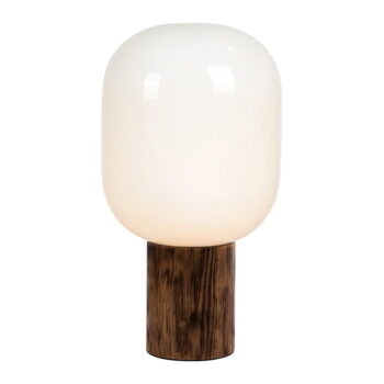 Tmavohnedá stolová lampa so skleneným tienidlom (výška  44 cm) Skene – Markslöjd