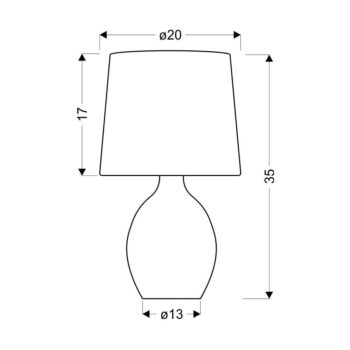 Tmavosivá stolová lampa s textilným tienidlom (výška  35 cm) Ambon – Candellux Lighting - Image 3