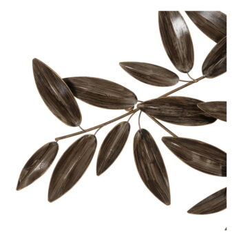 Kovová nástenná dekorácia 121x52 cm Leaves – Ixia - Image 2