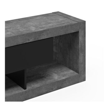 Sivo-čierny TV stolík v dekore betónu 175x52 cm Nara – TemaHome - Image 6