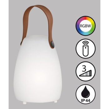 LED prenosné vonkajšie svietidlo na diaľkové ovládanie na USB ø 12 cm Ruby – Fischer & Honsel – Obrázok 3