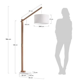 Voľne stojacia lampa Kave Home Izaar - Image 5