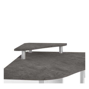Biely pracovný stôl s doskou v dekore betónu 94x94 cm - TemaHome - Image 3
