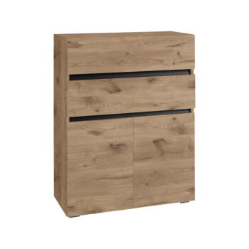Vysoká kúpeľňová skrinka v dekore duba v prírodnej farbe 76x98 cm Wisla – Støraa - Image 2